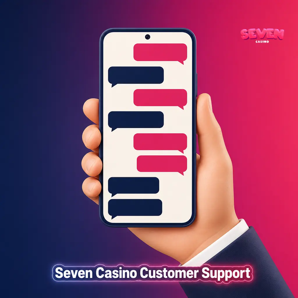Seven Casino 24/7 customer support channels including live chat, email, and FAQ help centre for Australian players