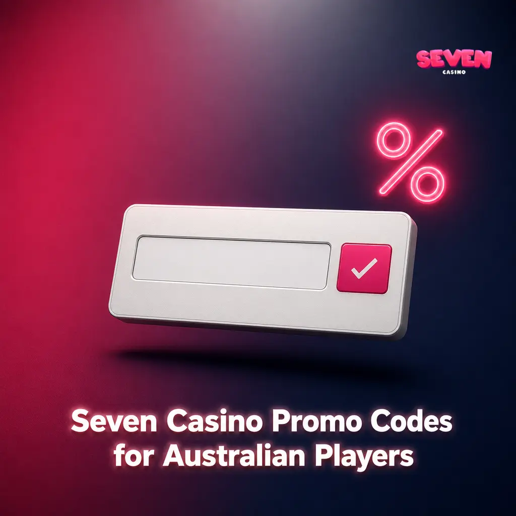 Seven Casino promo codes for Australian players showing bonus activation fields and reward options in cashier dashboard
